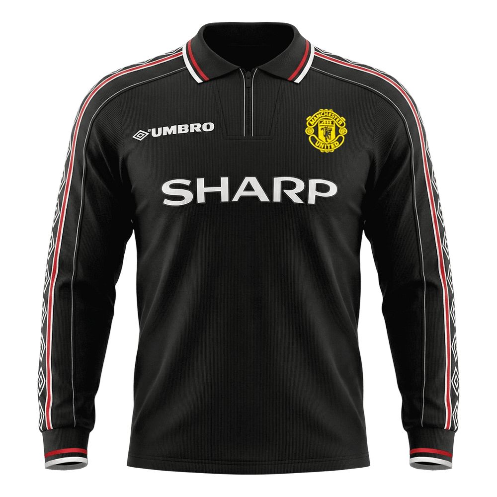 Retro jalkapallopaita Manchester United pitkähihainen vieras 1998