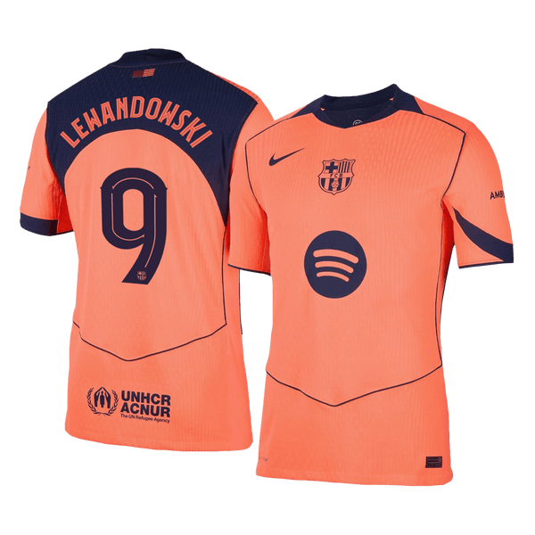 LEWANDOWSKI #9 Barcelona Third Away Autentisk fotballdrakt 2025/26 - UCL