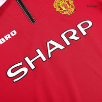 Retro jalkapallopaita Manchester United Koti pitkähihainen 1998/99