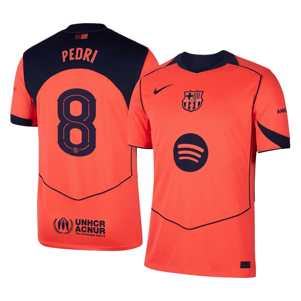 PEDRI #8 Barcelona Third Away Fotballdrakt 2025/26 -UCL