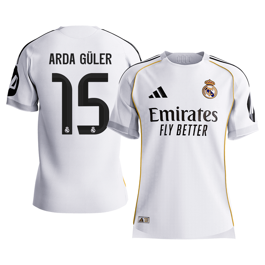ARDA GüLER #15 Real Madrid Hjemmespillerversjon Trøye 2025/26