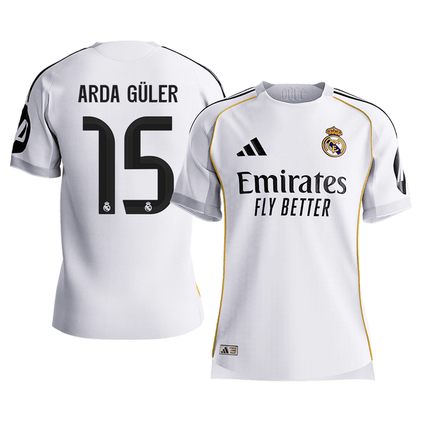 ARDA GüLER #15 Real Madrid Hjemmespillerversjon Trøye 2025/26
