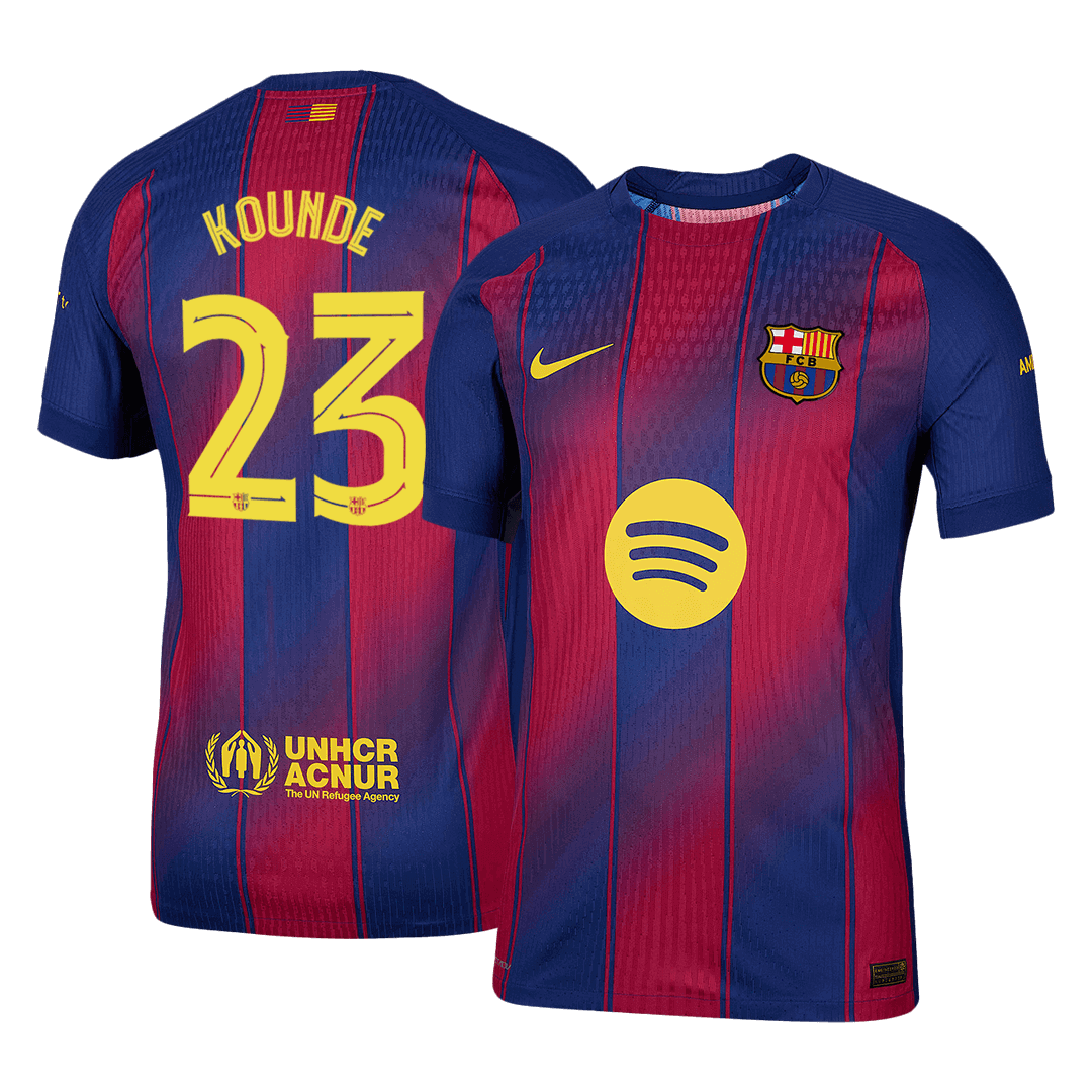 KOUNDE #23 Barcelona hjemme autentisk fotballdrakt 2025/26 - UCL