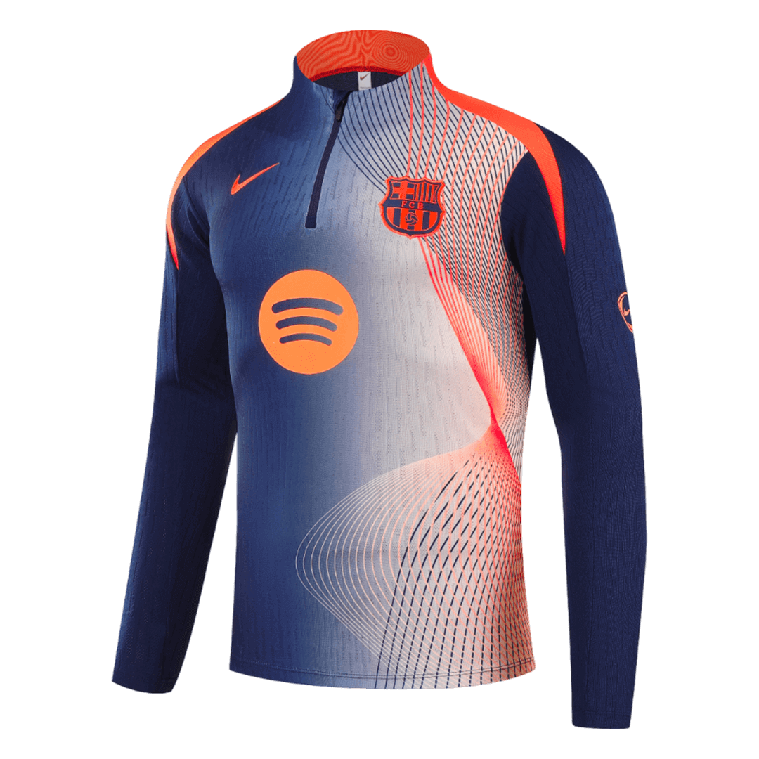 Barcelona 1/4 Zip Tracksuit 2025/26 Barn Svart&Orange