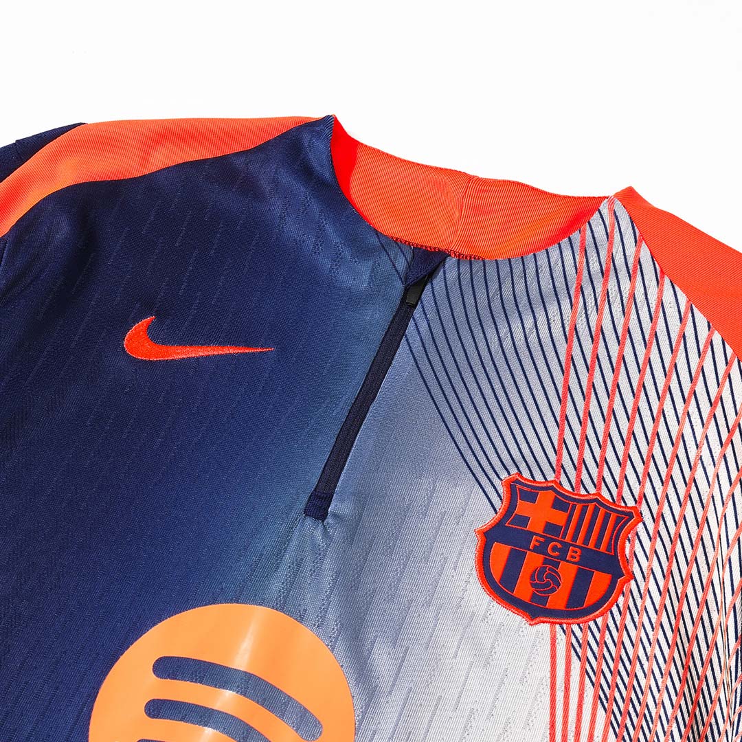 Barcelona 1/4 Zip Tracksuit 2025/26 Barn Svart&Orange