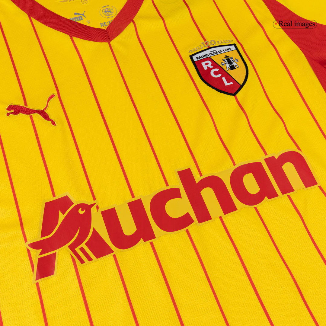 THAUVIN#10 RC Lens hjemmefotballdrakt 25/26 rød og gul