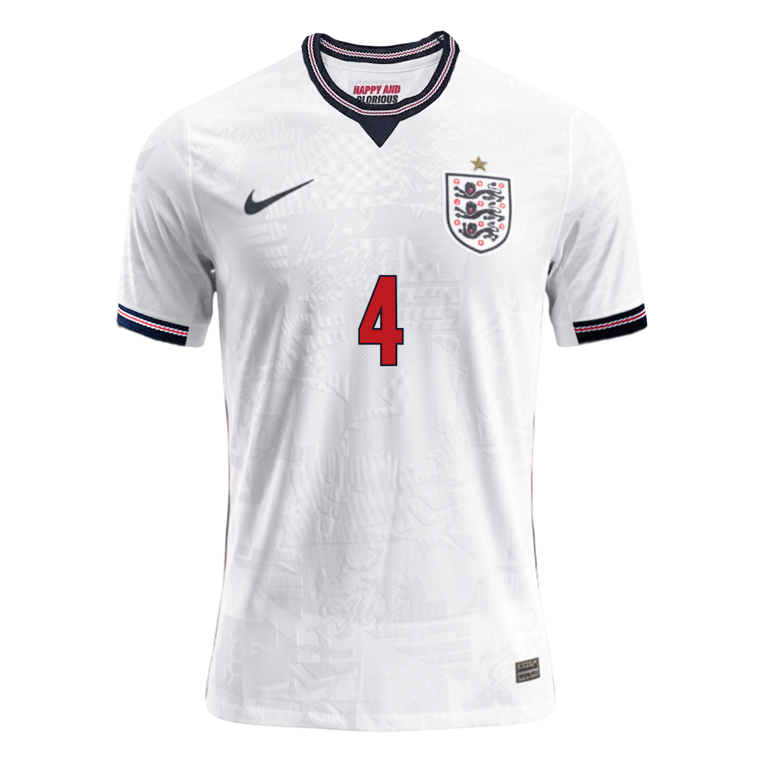 RICE #4 England hjemmespillerversjon Jersey World Cup 2026