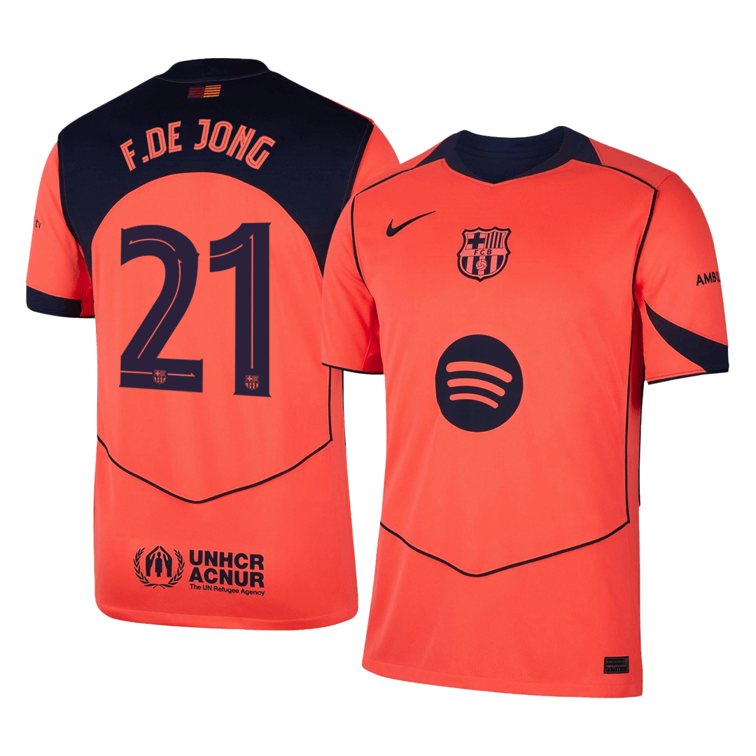 F.DE JONG #21 Barcelona Third Away Fotballdrakt 2025/26 -UCL