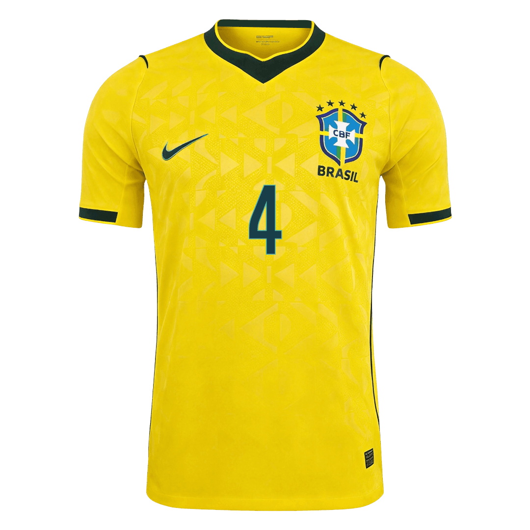 MARQUINHOS #4 Brasil Hjemmespillerversjon Jersey World Cup 2026