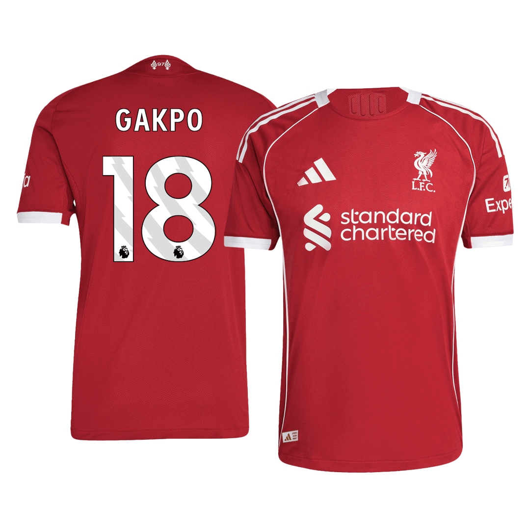 GAKPO #18 Liverpool Hjemme Autentisk fotballdrakt 2025/26