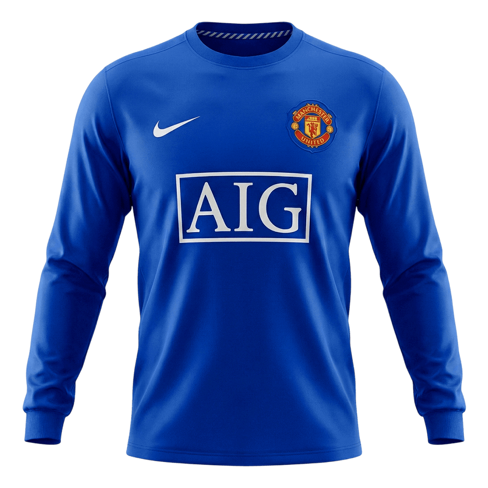 Retro jalkapallopaita Manchester United Third Away pitkähihainen 2008/09