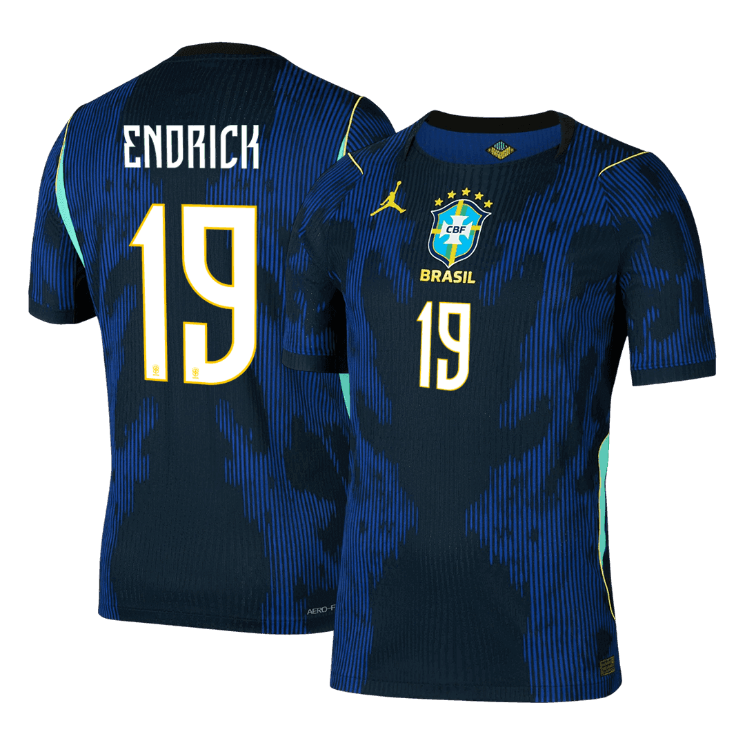 ENDRICK #19 Brasil Bortespillerversjon Jersey World Cup 2026