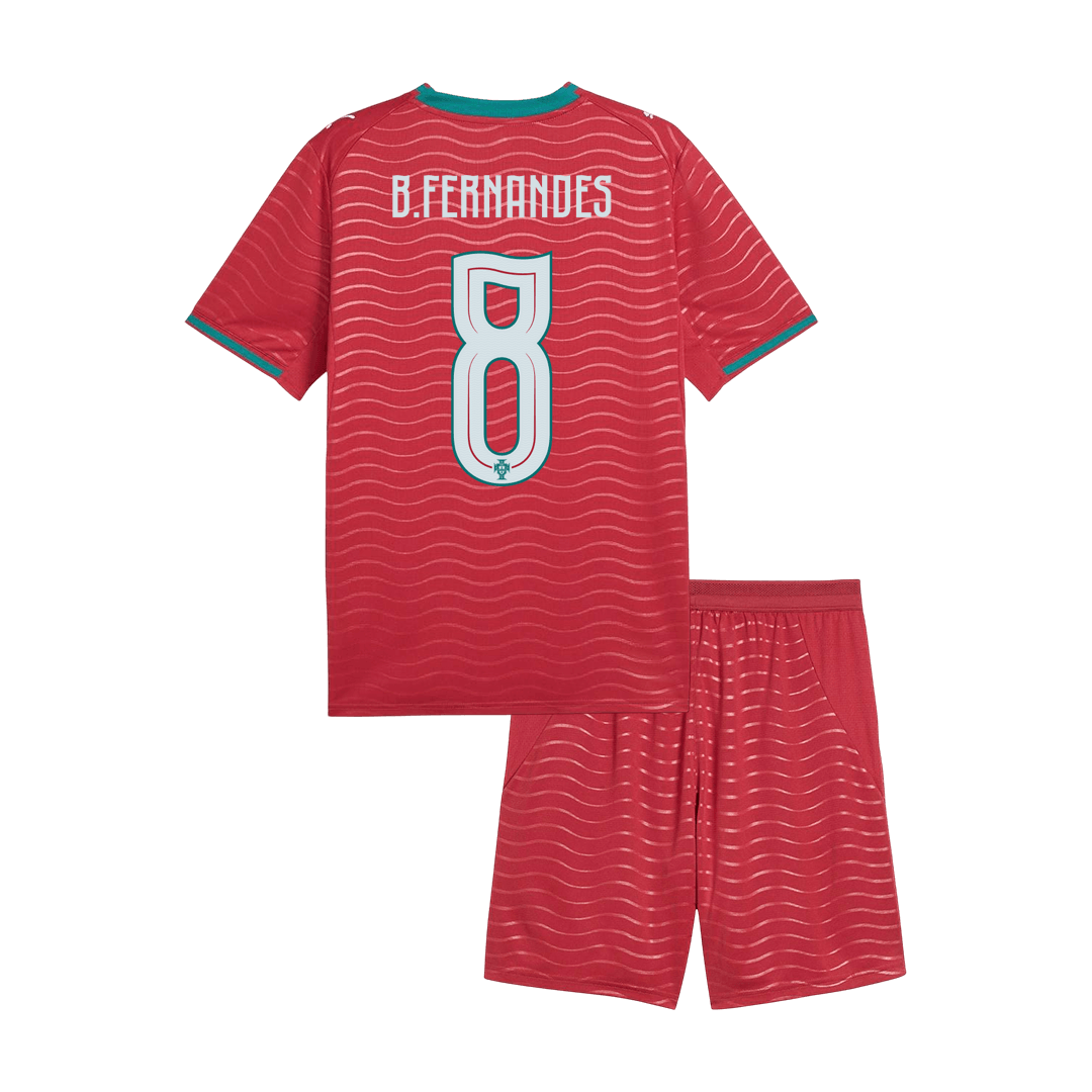 B. FERNANDES #8 Portugal hjemme-VM fotballdrakter for barn 2026