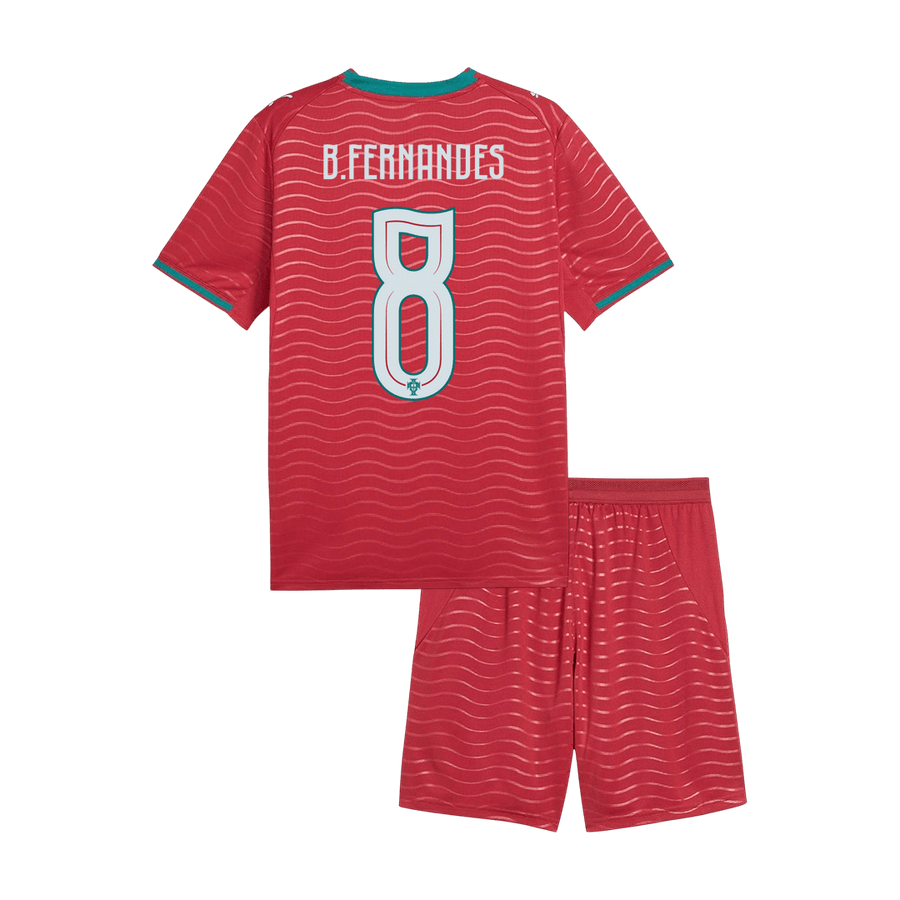 B. FERNANDES #8 Portugal hjemme-VM fotballdrakter for barn 2026