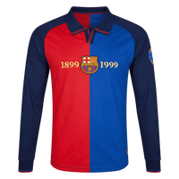 Retro jalkapallopaita Barcelona Home Pitkähihainen 1999/00