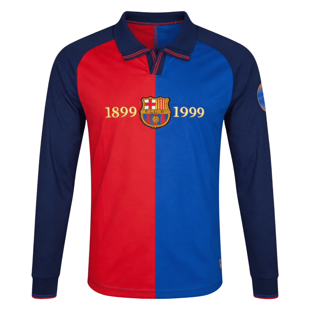 Retro fotballdrakt Barcelona Home Langermet 1999/00