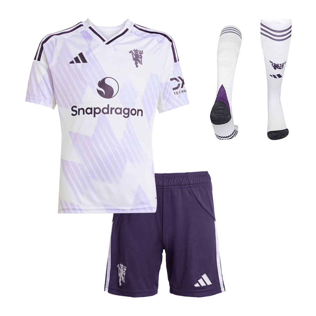 Manchester United Away Kids Fotballdrakter Full Kit 2025/26