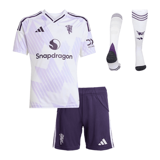Manchester United Away Kids Fotballdrakter Full Kit 2025/26
