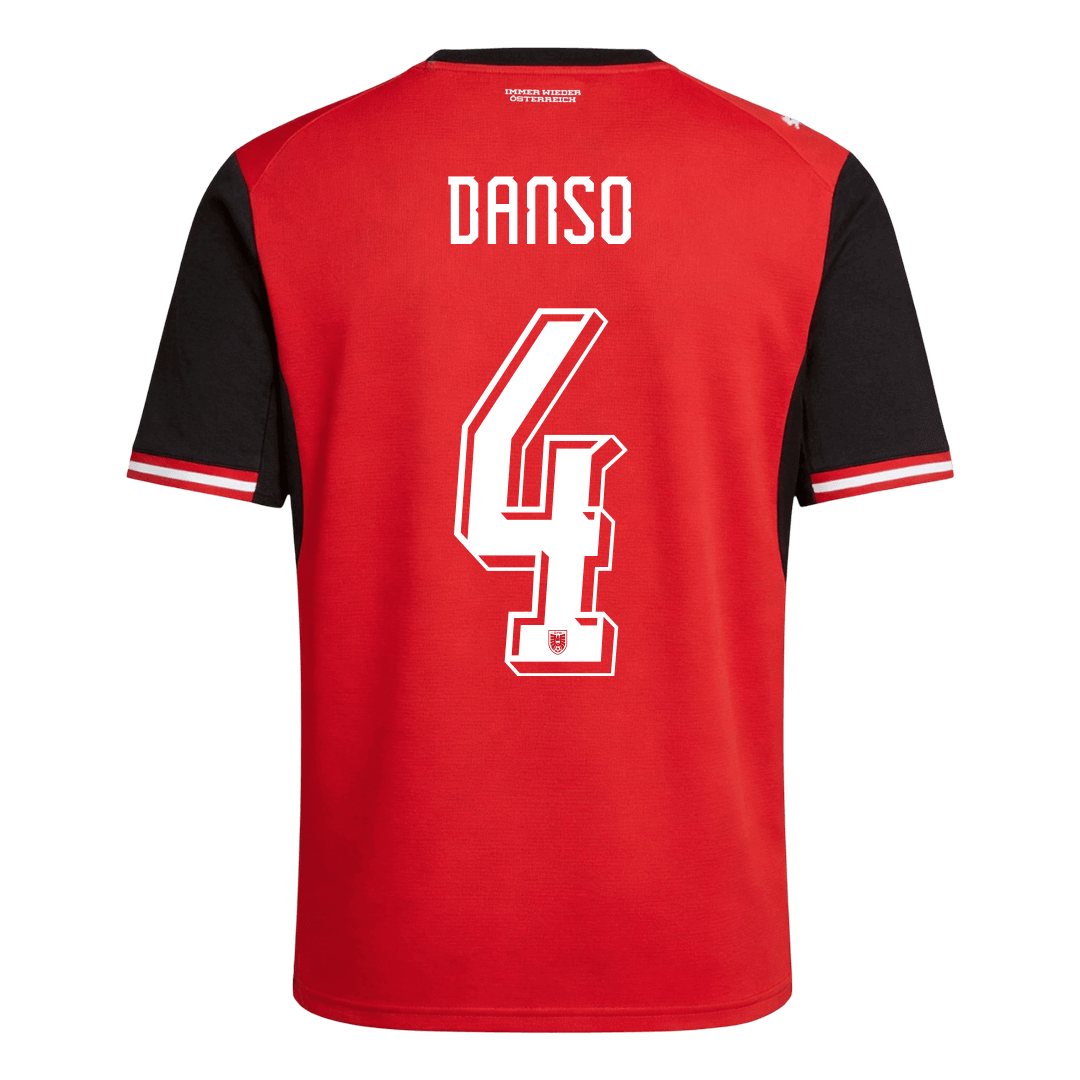 DANSO#4 Østerrike Hjemmefotballdrakt VM 2026 Rød