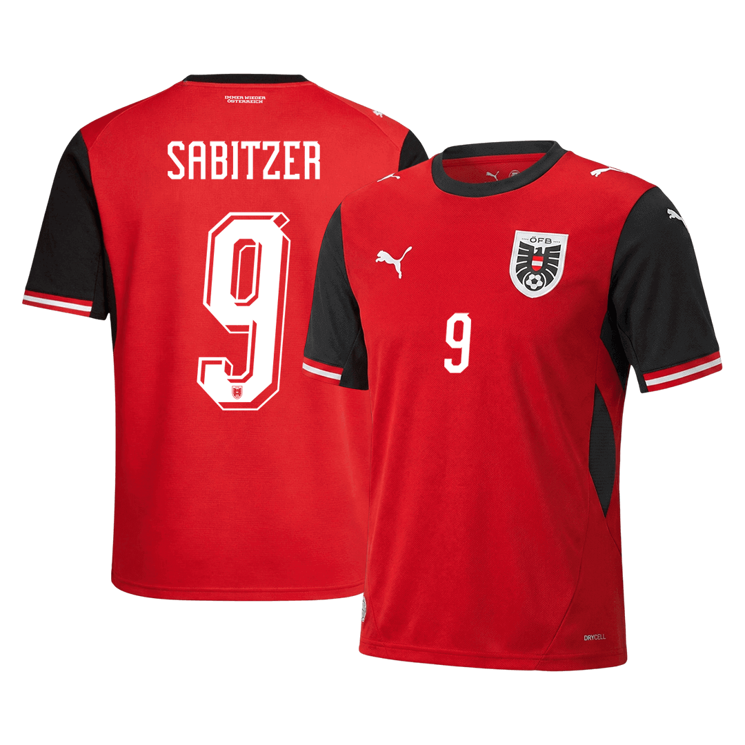 SABITZER#9 Østerrike Hjemmefotballdrakt VM 2026 Rød