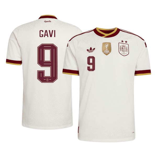 GAVI #9 Spania Bortespillerversjon Jersey World Cup 2026 - Champion