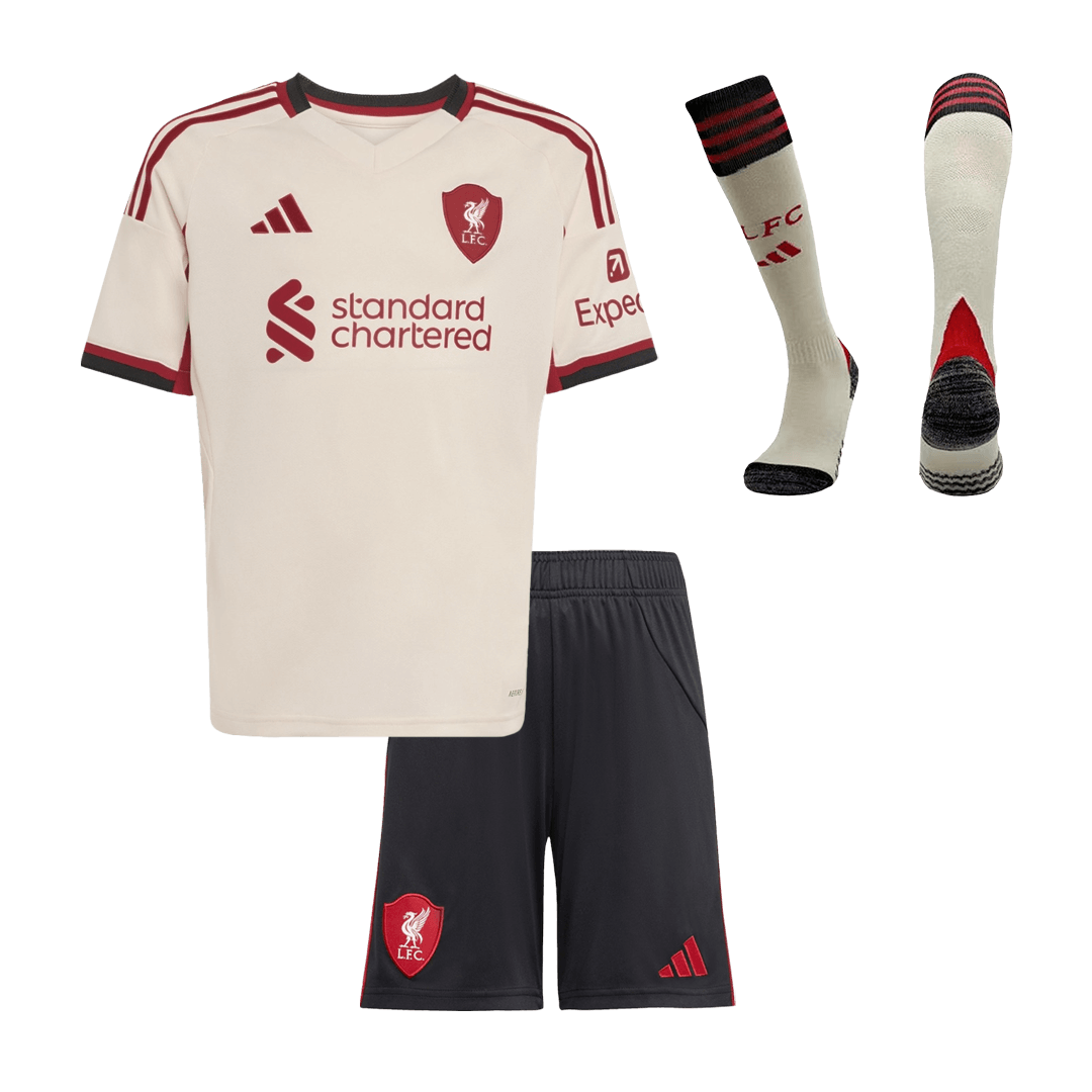 Liverpool Away Kids fotballdrakter komplett drakt 2025/26