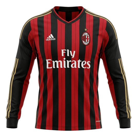 Retro fotballdrakt AC Milan Hjemmelangermet 2013/14