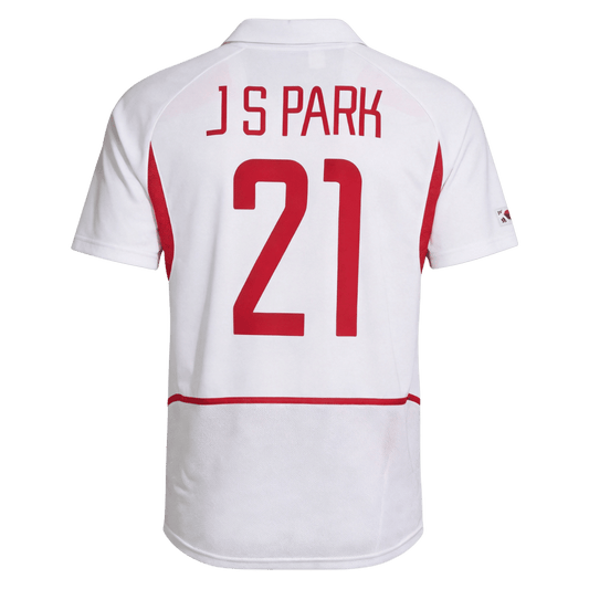 Retro Jersey JS Park #21 Sør-Korea Borte-VM 2002