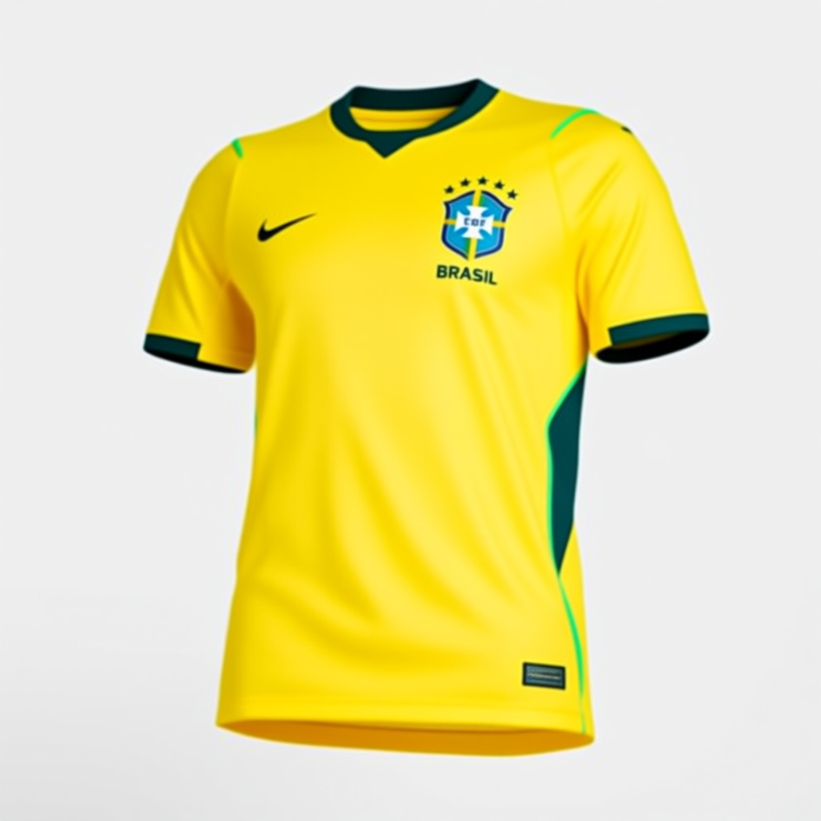 Brasil hjemmespillerversjon Jersey World Cup 2026