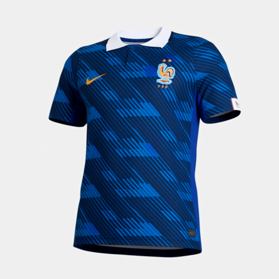 Frankrike Hjemmespillerversjon Jersey World Cup 2026