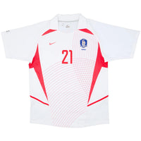 Retro Jersey JS Park #21 Sør-Korea Borte-VM 2002
