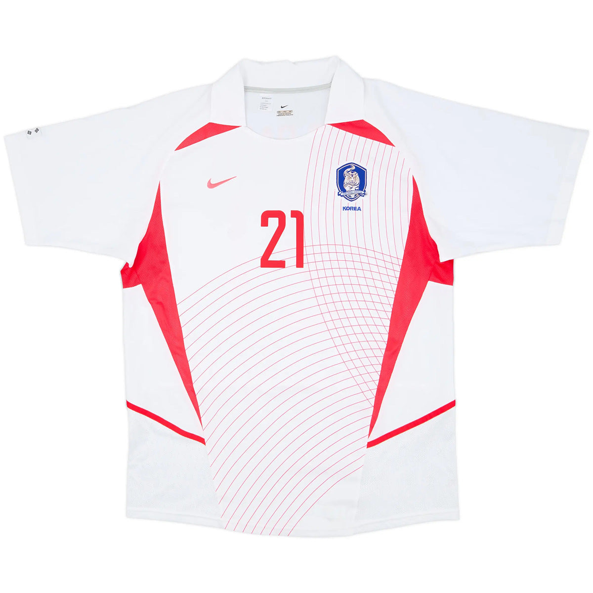 Retro Jersey JS Park #21 Sør-Korea Borte-VM 2002