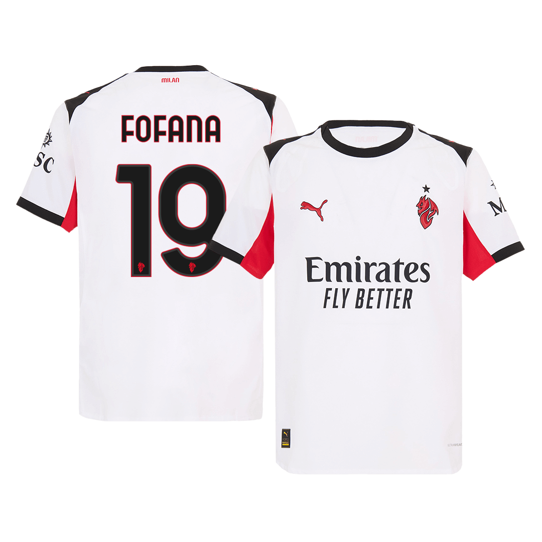 AC Milan Authentic FOFANA #19 AC Milan Borte Authentic Fotballdrakt 2025/26