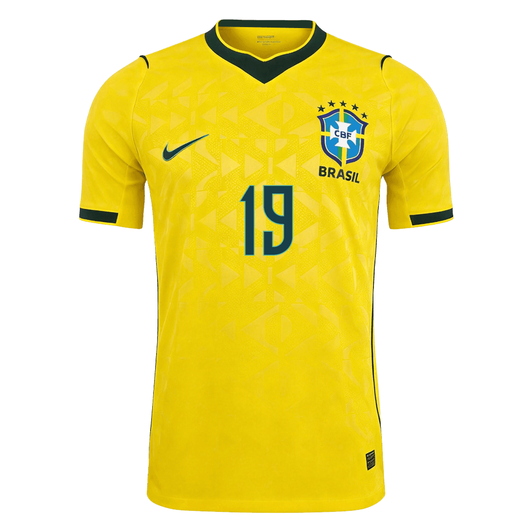 ENDRICK #19 Brasil Hjemmespillerversjon Jersey World Cup 2026