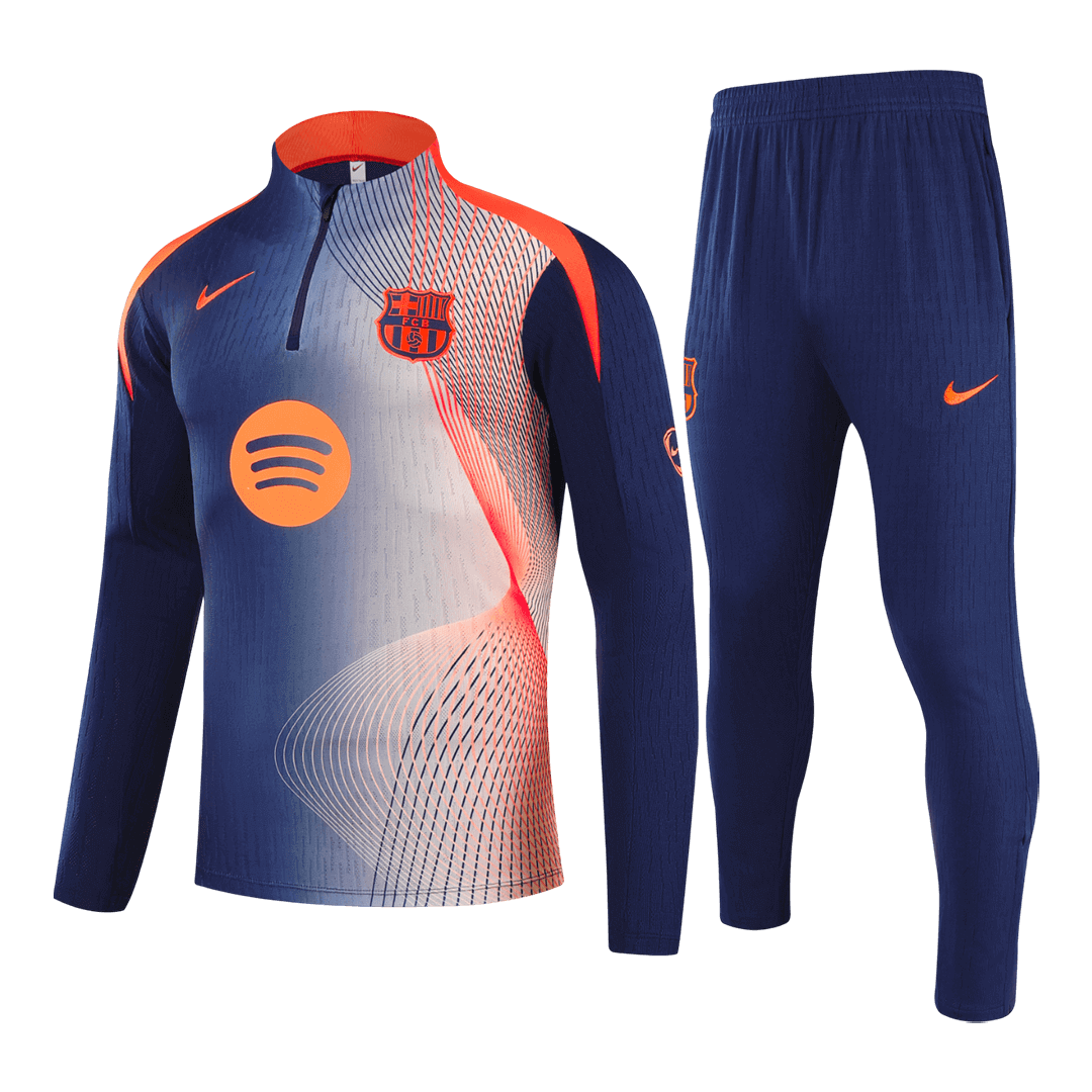Barcelona 1/4 Zip Tracksuit 2025/26 Barn Svart&Orange