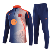 Barcelona 1/4 vetoketjullinen verryttelypuku 2025/26 Lapset Musta & Oranssi