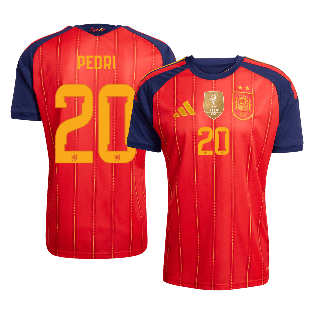PEDRI #20 Spania hjemmefotballdrakt VM 2026
