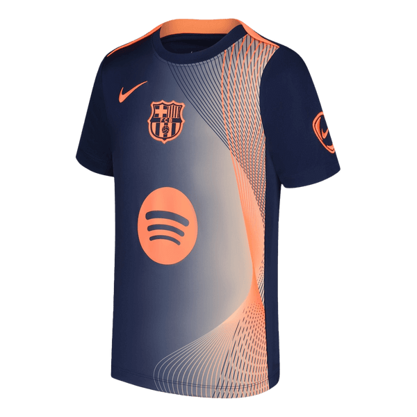 Barcelona Fotballdrakt før kampen 2025/26 oransje og svart