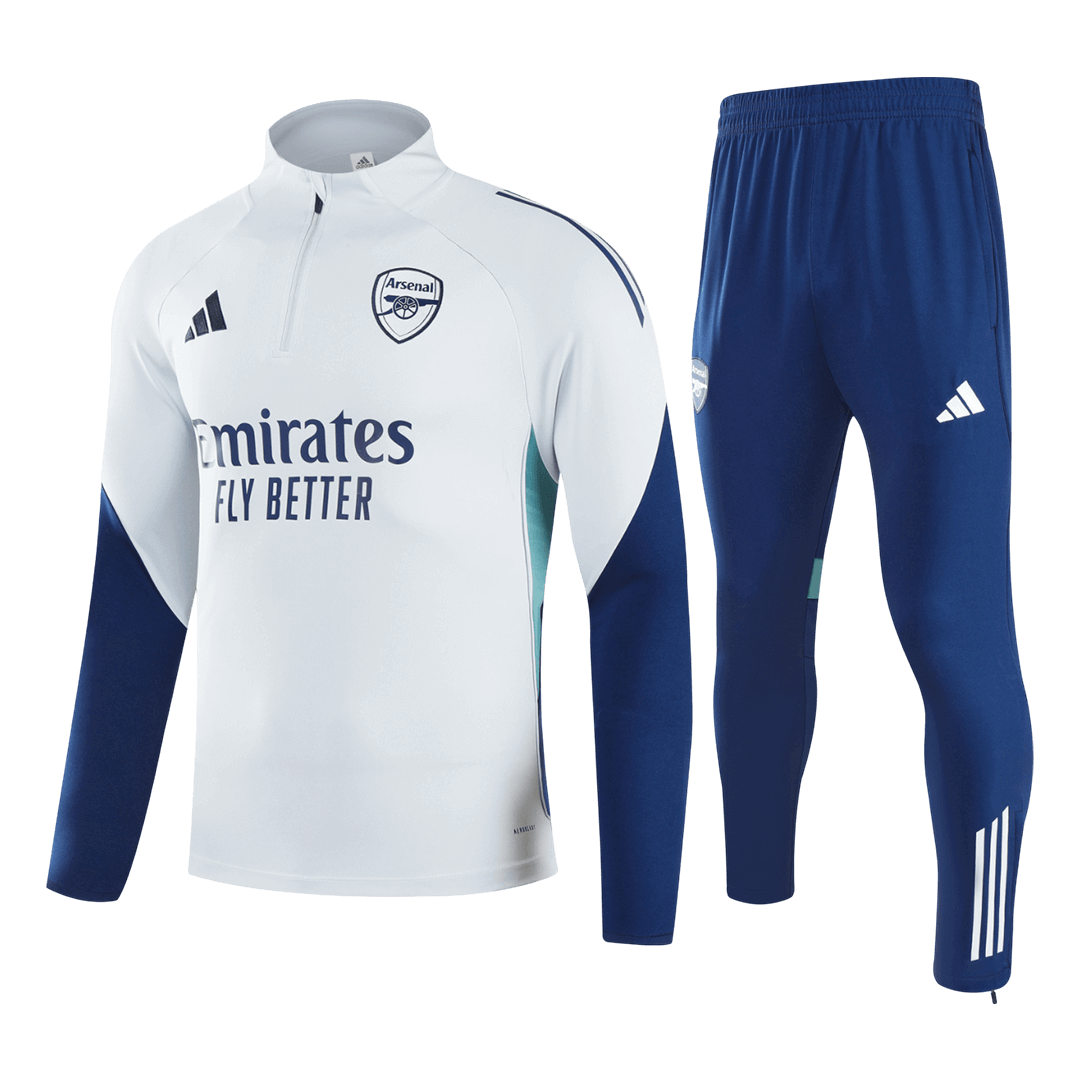 Arsenal 1/4 Zip Tracksuit 2025/26 Hvit