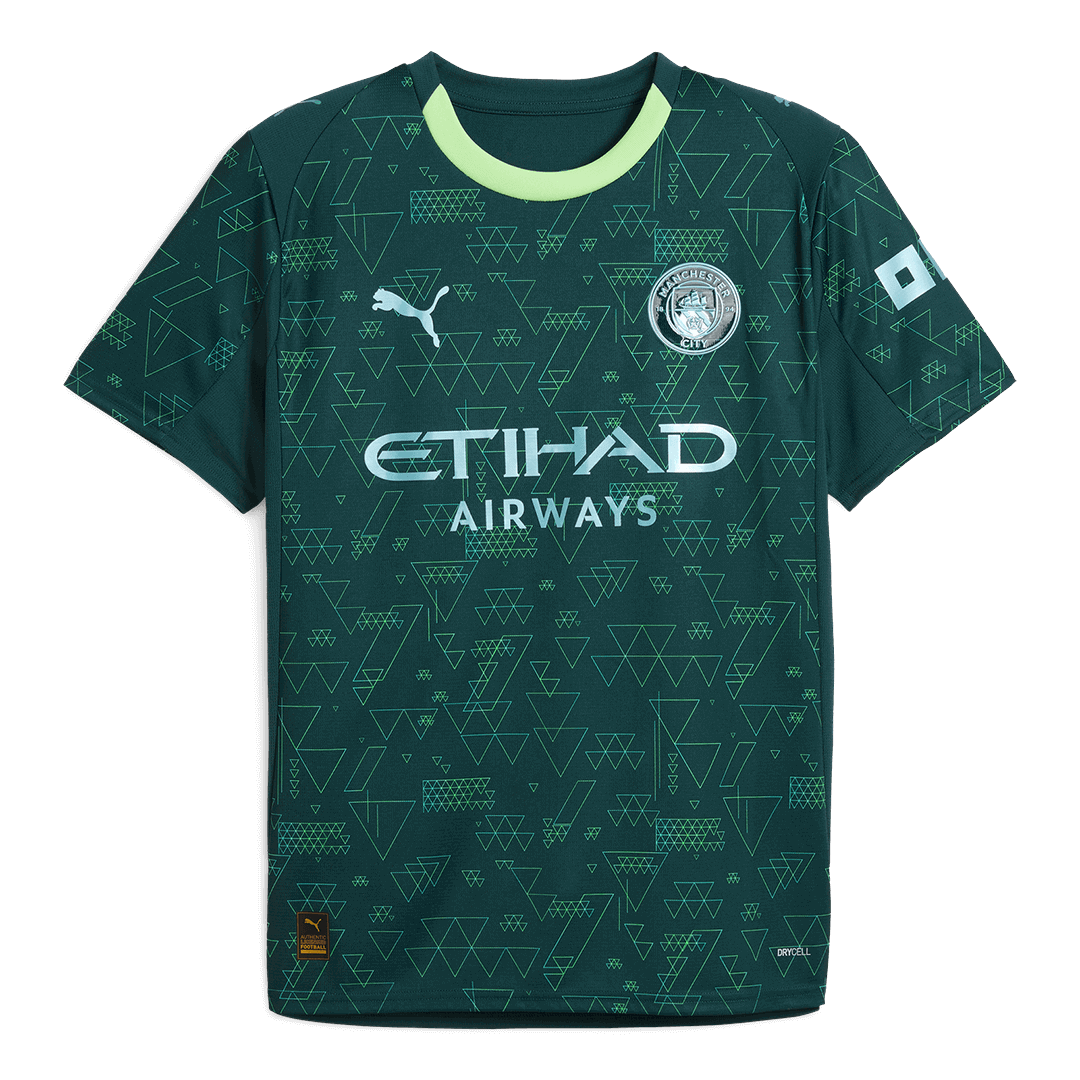 Manchester City Fotballdrakt Fjerde Borte tilpasset skjorte 2025/26