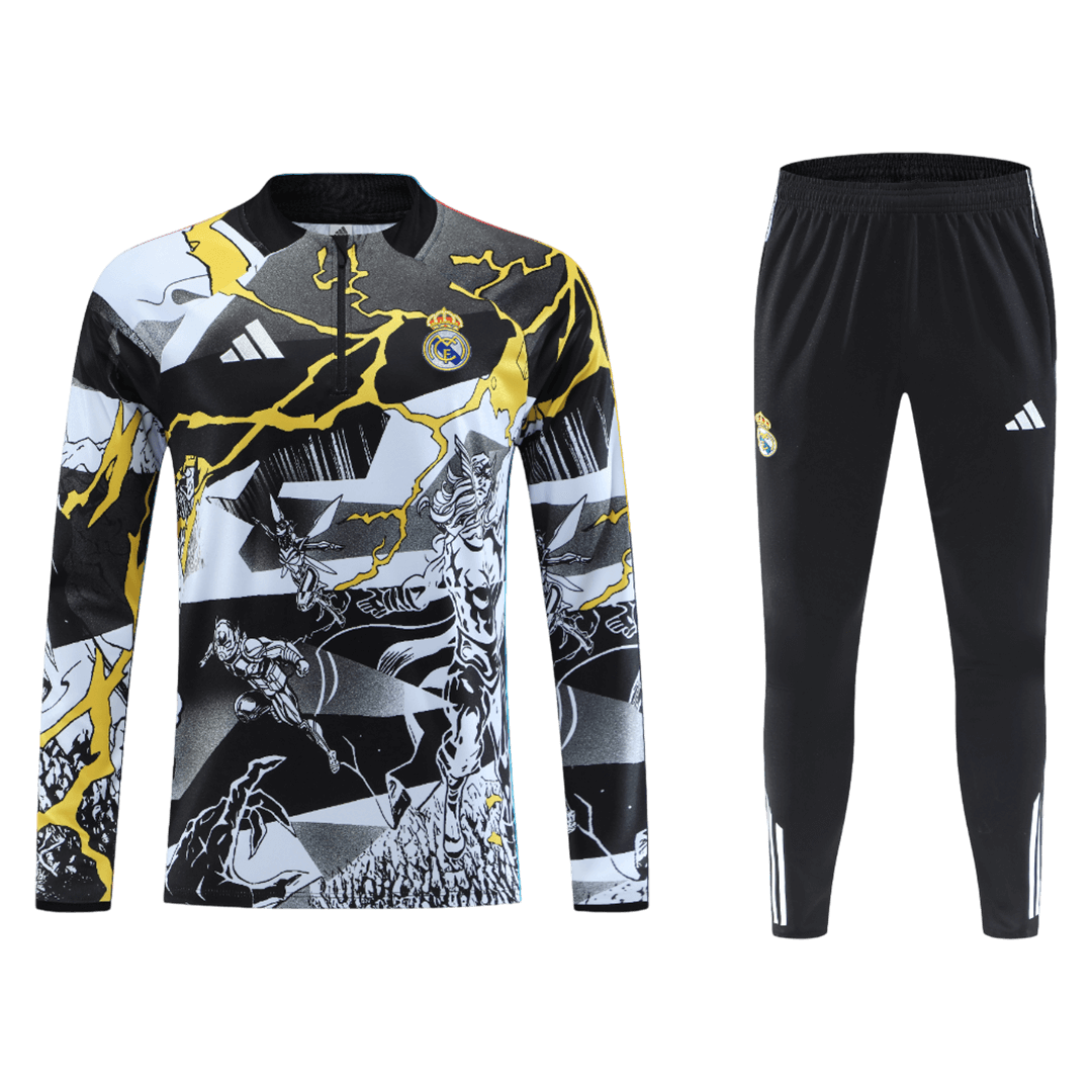 Real Madrid 1/4 Zip Tracksuit 2025/26 Svart