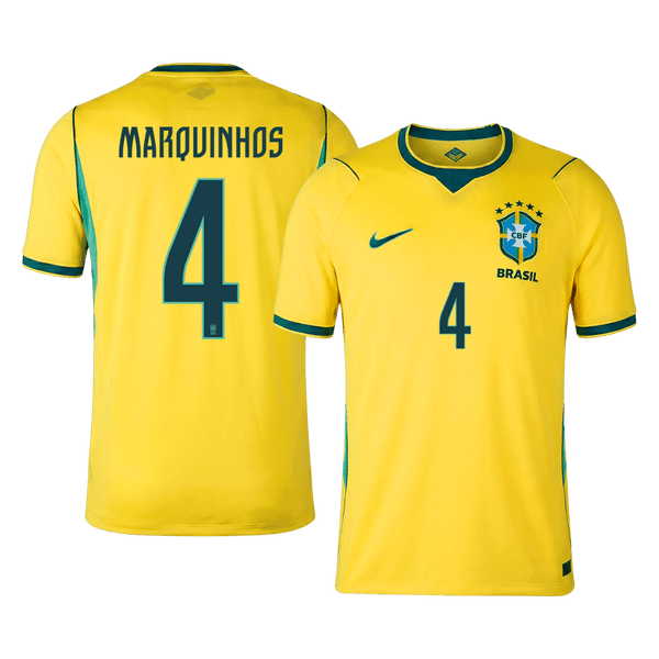 MARQUINHOS #4 Brasil hjemmefotballdrakt World Cup 2026