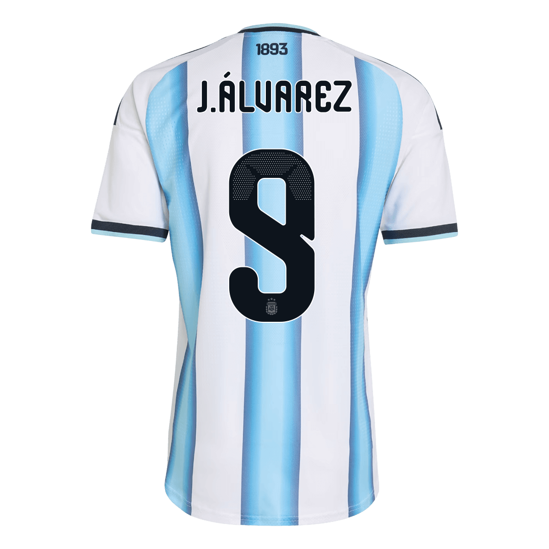 J. ALVAREZ #9 Argentina Hjemmespillerversjon Jersey World Cup 2026