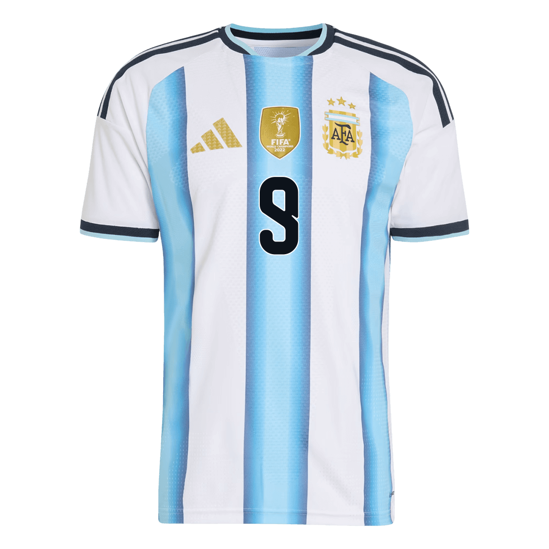 J. ALVAREZ #9 Argentina Hjemmespillerversjon Jersey World Cup 2026