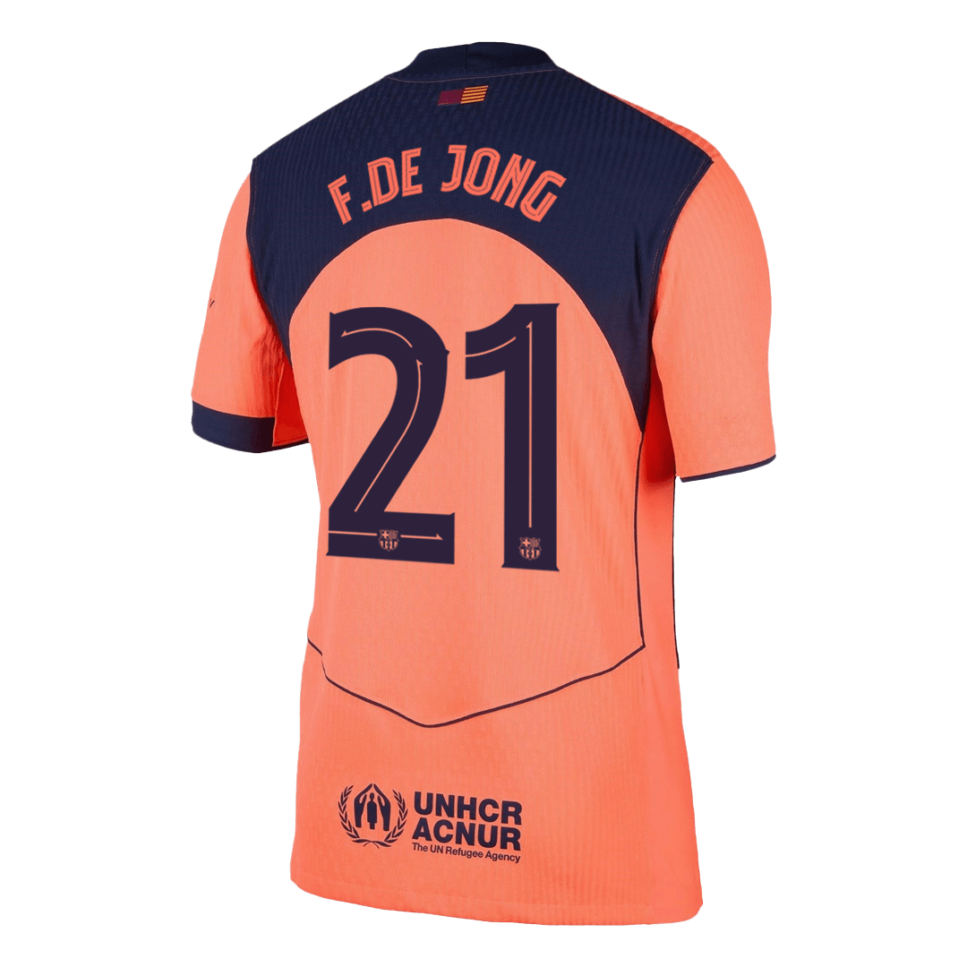 F.DE JONG #21 Barcelona Third Away Autentisk fotballdrakt 2025/26 - UCL