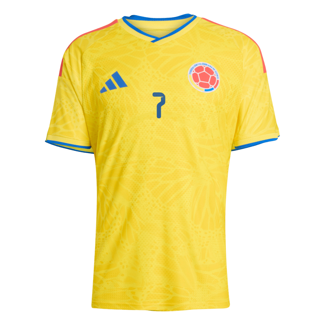 LUIS DíAZ #7 Colombia Hjemmespillerversjon Jersey World Cup 2026