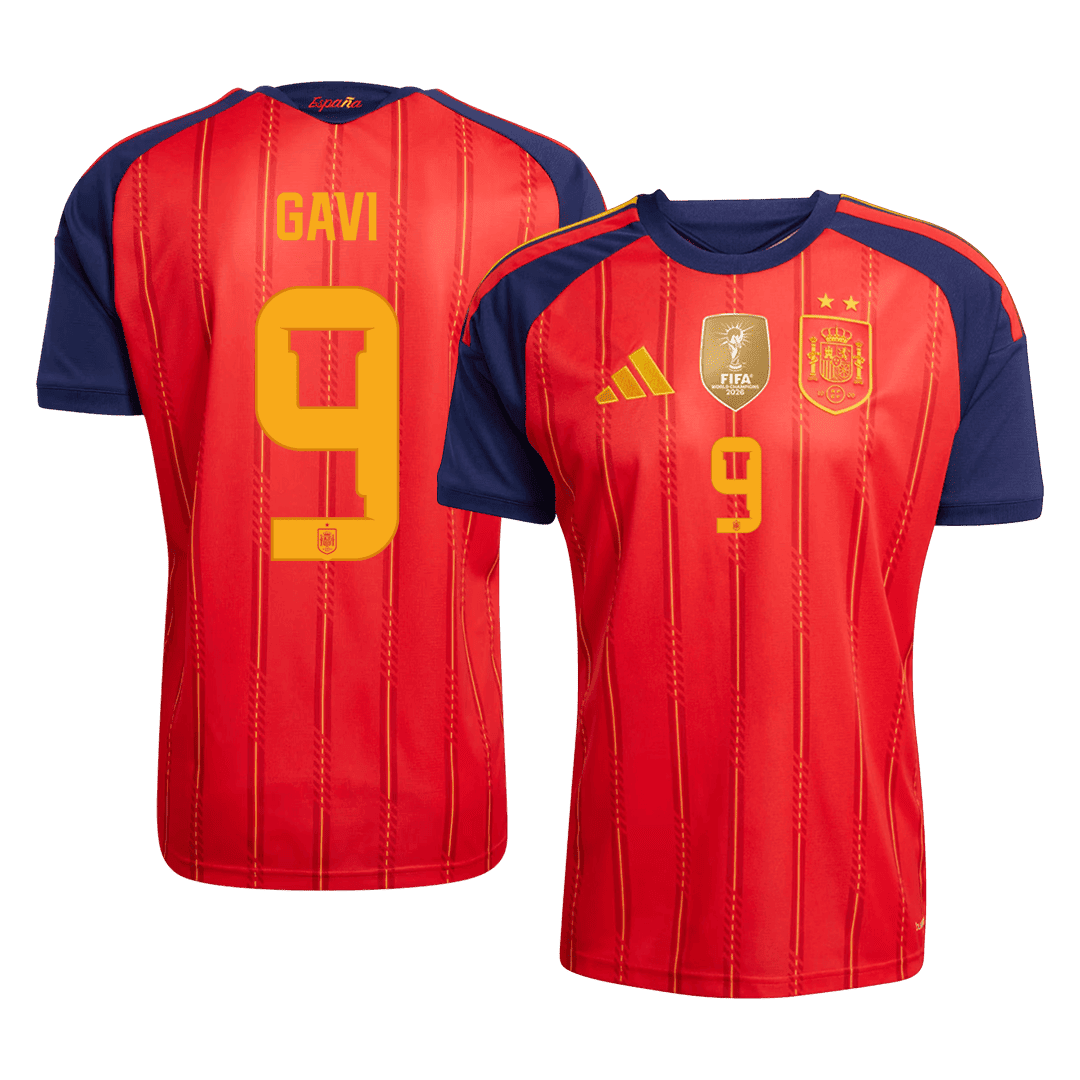 GAVI #9 Spania hjemmefotballdrakt VM 2026