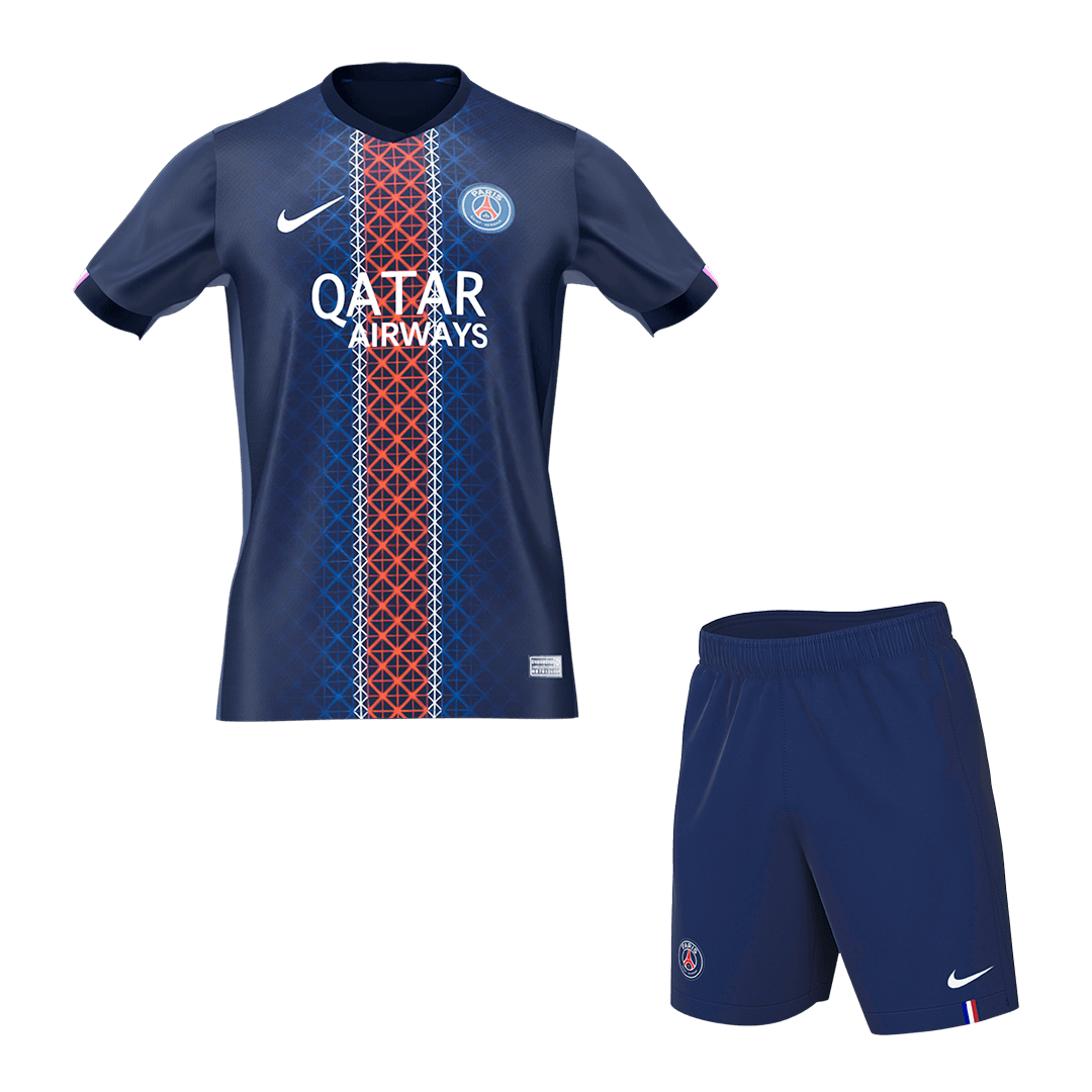 PSG hjemmefotballdraktsett (jersey+shorts) 2025/26 marine