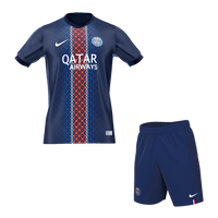 PSG hjemmefotballdraktsett (jersey+shorts) 2025/26 marine