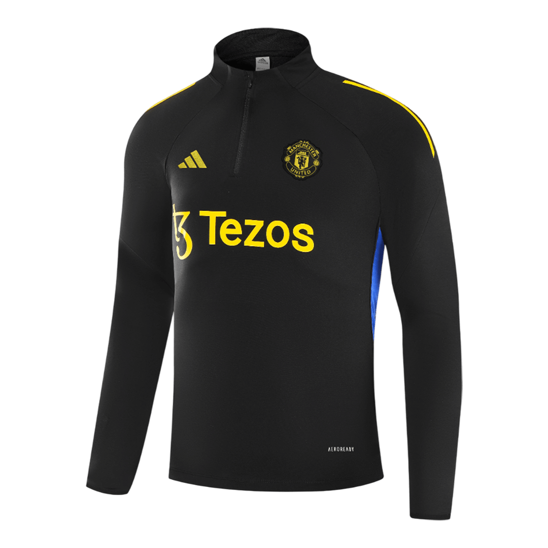 Manchester United 1/4 Zip Tracksuit 2025/26 Svart